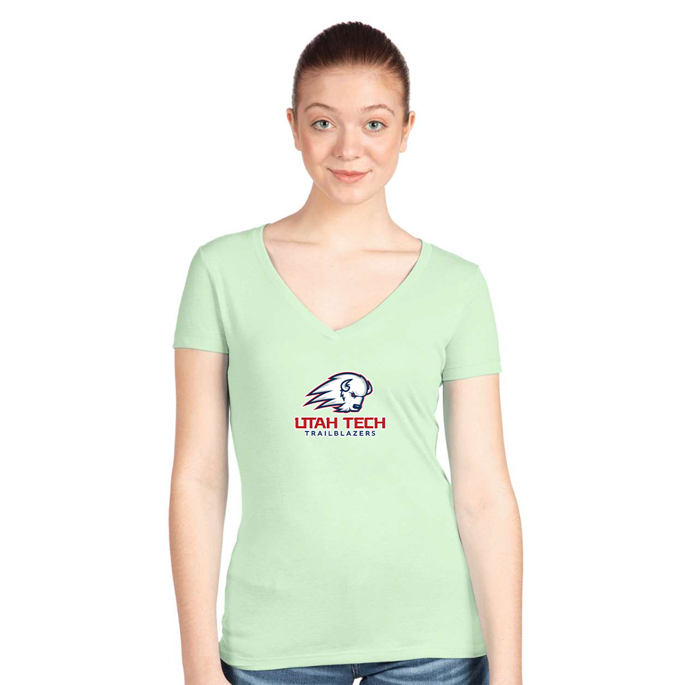 Women's Utah Tech Trailblazers  Next Level V-Neck T-Shirt